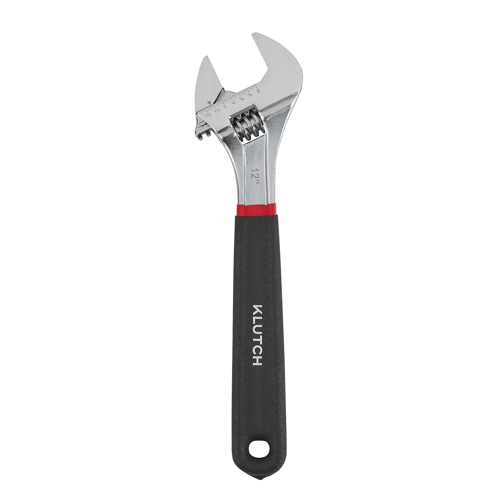 Klutch Adjustable Wrench, 12in., Chrome Vanadium Steel